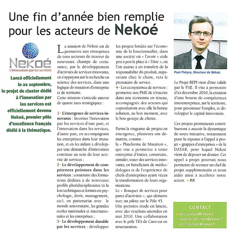 Nekoé _L technopolitaine n°45 janvier 2010