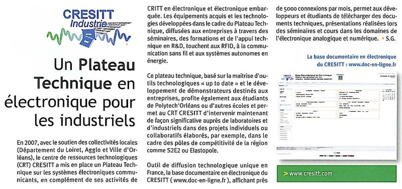 Cresitt L_technopolitaine n°45 janvier 2010