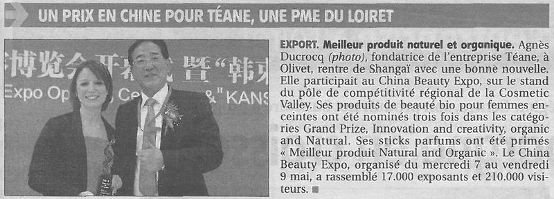 Rep du 130514-téane prix shanghai