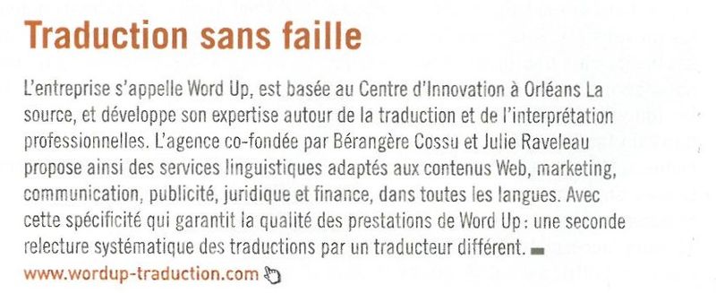 Loiret eco n°58 - fev mars 2014- word up